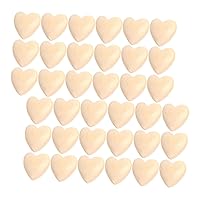 BESTOYARD 200 Pcs Log Color Peach Heart DIY Beading Craft Accessories Beads for Bracelet Making Jewelry Making Beads Valentine Necklace Beads Heart Pendants Wooden Manual Big Beads Child