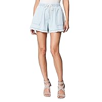 [BLANKNYC] Womens Luxury Clothing Elastic Waistband Drawstrin Denim Shorts