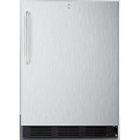 Summit Appliance SPR7BOSSTADA ADA Compliant Commercial Outdoor Refrigerator for Built-in or Freestanding Use in Complete Stainless Steel Exterior with Auto Defrost, Lock and Towel Bar Handle