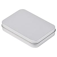 Rectangle Metal Storage Box Small Metal Storage Box Silver Color Jewelry Keys Playing Cards Box Candy Storage Can Playing Card Box Holder Case Cards Container Box Jewelry Storage Case Organizer