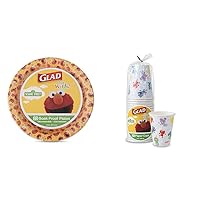 Glad for Kids Elmo Paper Plates and Sesame Street Friends Paper Cups Bundle, 20 Ct Each
