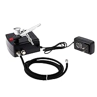 Airbrush Kit Portable Dual-Action Airbrush Gun and Mini Air Compressor Set for Make up,Art Painting,Tattoo,Cake,Manicure, Spray Model,Craft,and More