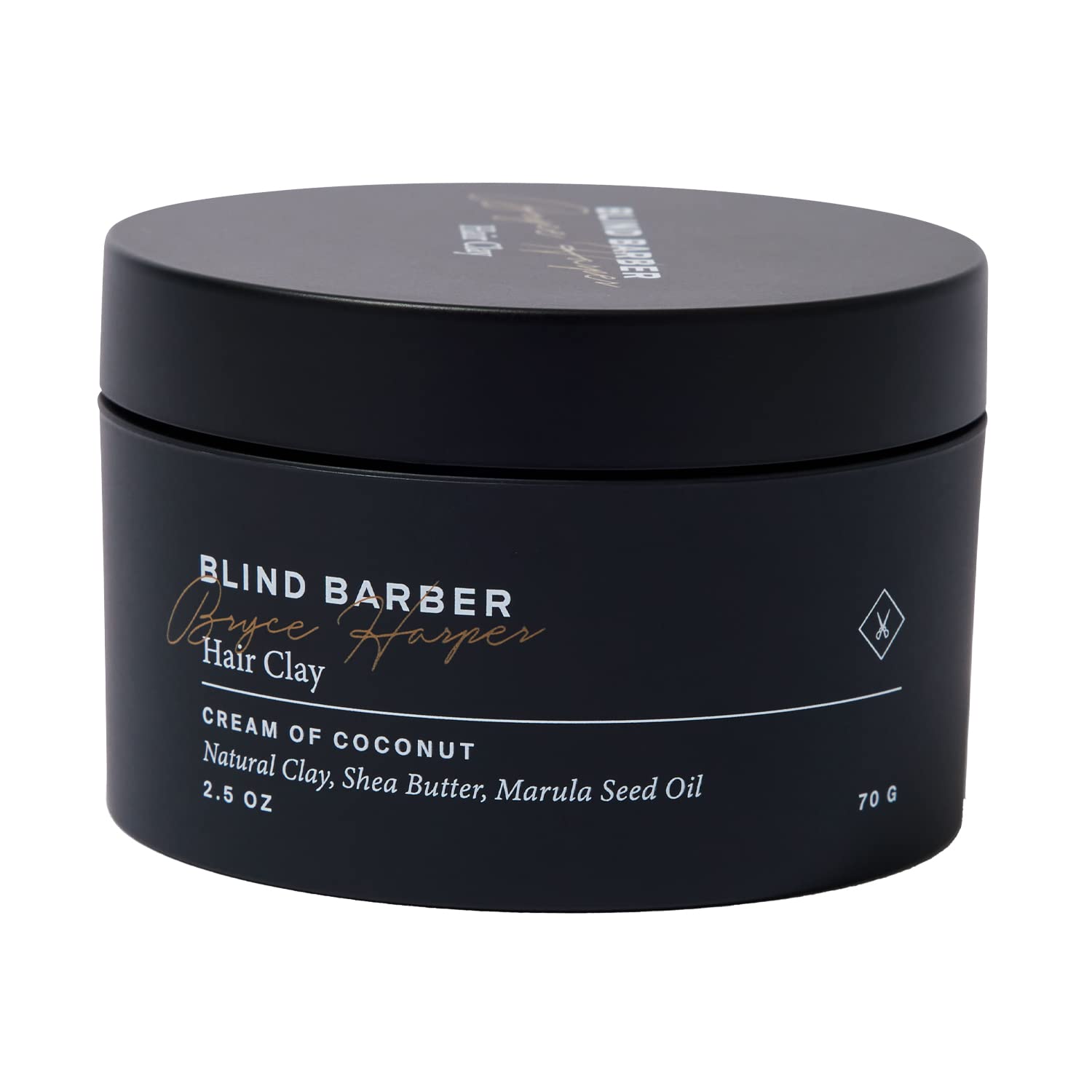 Blind Barber Bryce Harper Hair Clay - Volumizing Styling Paste for Men, Strong Hold Matte Finish, Water Based Hair Product for Men - (2.5oz / 70g)