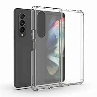 Aikukiki Clear Case for Galaxy Z Fold 3,Z Fold 3 5G Case,Ultra Thin Crystal Soft TPU Rubber Scratch Resistant Anti-Slip Phone Case for Samsung Galaxy Z Fold 3 5G,2021 (Clear)