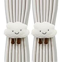 Attacted Cloud Curtain Support for Cloud Cloud Curtin tiebacks Without Drilling Curtain tie for Home Decoration 2 PCs
