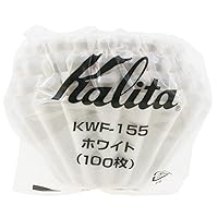 Kalita Wave Series KWF-155#22213 Coffee Filters, White, For 1-2 People, 100 Sheets