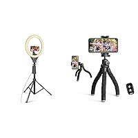 UBeesize 12'' Ring Light and Tripod Stand Bundle for Photography and Videography