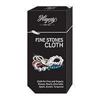 HAGERTY Fine Stones Cloth 36 x 30 cm I Impregnated cotton jewellery cloth I Efficient jewellery polishing cloth for jewellery set with emeralds pearls opals corals turquoise