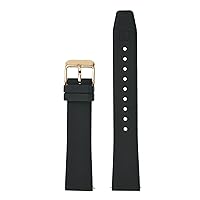Arbon Premium Silicone Watch Bands - Quick Release - Soft Rubber - Waterproof - Interchangable Replacement Bands - Premium Assorted Colors (20 MM, Black/Rose Gold)