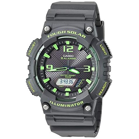 Casio Men's AQ-S810W-8A3VCF Tough Solar Analog-Digital Display Quartz Black Watch