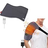 USB Heating Pad for Car Travel and Shoulder Heating Vibration Massage Wrap for Pain Relief