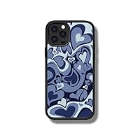 Swirl Swirl Heart Silicone Fashion Case for iPhone 13 11 12 Pro Max 7 8 Plus X XS XR SE 2020 Heart Shape Soft Anti-Slip Case,Blue,for iPhone 7Plus/8Plus