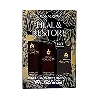 L'ANZA Heal & Restore Hair Care Kit - Shampoo, Conditioner and Keratin Hair Oil for Enhancing Hair Volume and Achieving a Soft, Lustrous Texture - for Women (10.1/8.5/3.4 Fl Oz)