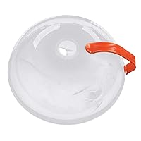 Food-Grade Plastic Microwave Plate Cover Microwave Food Cover Anti-Splatter Plate Lid with Steam Vents and Handle Transparent One Size