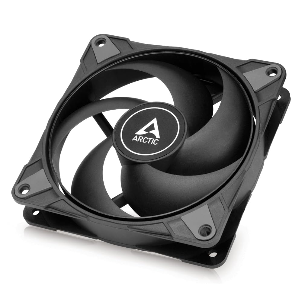 ARCTIC P12 Max - High-Performance 120 mm case Fan, PWM Controlled 200-3300 RPM, optimised for Static Pressure, 0dB Mode, Dual Ball Bearings - Black