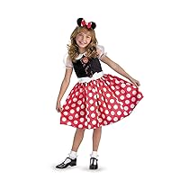 Disney Minnie Mouse Classic Girls' Costume Red, Large + (10-12+)