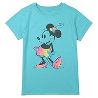 Plus Size Classic Mickey Tie Dye Minnie Girls Short Sleeve Tee Shirt