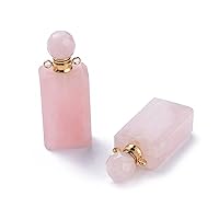 EEE ELECRELIVE Natural Stone Perfume Bottle Charm Pendant for Necklace Jewelry Making