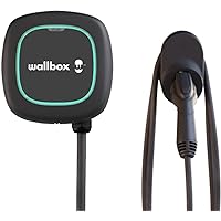 Wallbox Pulsar Plus Level 2 Electric Vehicle Smart Charger - 48 Amp, Ultra-Compact, WiFi, Bluetooth, Alexa/Google Home, Energy Star and UL Certified, 25 ft Cable, Indoor/Outdoor EVSE, Assembled in USA