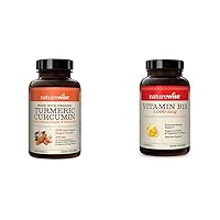 NatureWise Curcumin Turmeric 2250mg & Vitamin B12 1000mcg Softgels Joint Support Energy Levels 60 Count
