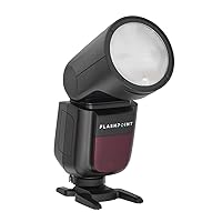 Flashpoint Zoom Li-on X R2 TTL Round Head On Camera Flash Wireless Speedlight, This Flash for Sony is a Professional Camera Flash Kit with 76Ws 2.4G 2600mAh Li-ion Battery, 480 Full-Power Flashes