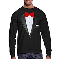 Spreadshirt Tuxedo with Red Bow Tie Costume Men's Long Sleeve T-Shirt