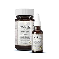 Facial and Neck Serum + TRULA VICT Capsule. Powerful Anti-Aging and Antioxidant, Super Moisturizer, Anti-Aging Pill. Together Take Care of You in the Inside as Well as Outside