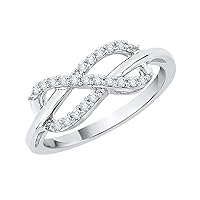 KATARINA Infinity Diamond Ring in Sterling Silver (1/5 cttw, J-K, I1-I2)