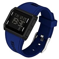 Men's Multi-Functional Square Sports Glow Waterproof Wristwatch Fashion Casual Versatile Men's and Women's Simple Digital Watch