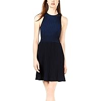 French Connection Womens Pleated Fit & Flare Dress