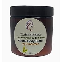Tina's Essence Lemongrass-Tea Tree Natural Body Butter w/Sunscreen 4 oz.