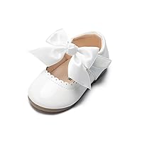 Toddler Girls Mary Jane Dress Shoes Ballet Flats Little Kids Slip-On Bowknot Princess Wedding Party Casual Soft Walking School Uniform Moccasins Shoes