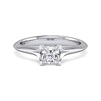 2 CT Princess Cut Moissanite Engagement Ring In 14K White Gold Solitaire Wedding Ring Promise Ring Men's & Women's Ring Anniversary Ring Gift