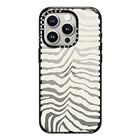 CASETiFY Impact iPhone 15 Pro Case [4X Military Grade Drop Tested / 8.2ft Drop Protection] - Zebra Stripe - Clear Black