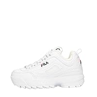 Fila unisex-child Disruptor II Sneaker,White/Navy/Red,12.5 M US Little Kid
