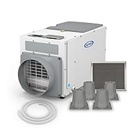 AprilAire E100 Pro Dehumidifer Bundle - 100 Pint Whole Home Dehumidifier - Includes Full Complete Kit - Crawl Spaces, Basements, Whole Homes, Commercial up to 5,500 sq. ft - 5 Year Warranty