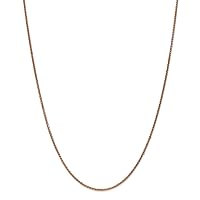 JewelryWeb 14ct Spiga Chain Necklace in White Gold Yellow Gold Rose Gold Choice of Lengths 36 41 46 51 61 76 56 and Variety of mm Options