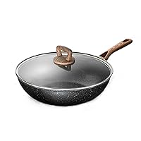 MEIYITIAN Non-stick Wok Household Flat-bottom Wok Gas Induction Cooker General Purpose Less Oily Fume Cookware