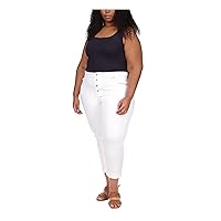 Michael Michael Kors Women's Rolled-Hem Skinny Jeans (22W, White)