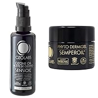 OZOLABS® | Product Bundle: Ozone Oil and Phyto Dermigel Day and Night Cream Set | Anti-Aging and Regenerating Skincare Duo | With the benefits of Organic Ozonated Oil | ISO 9001 |50 ml & 30 ml
