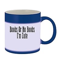 Boobs Or No Boobs I'm Cute - 11oz Ceramic Color Changing Mug, Blue