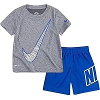 Nike Little Boys Dri-FIT Short Sleeve Dropsets T-Shirt and Shorts 2 Piece Set