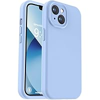 Vooii Compatible with iPhone 13 Case, Liquid Silicone Upgrade [Camera Protection] [Soft Anti-Scratch Microfiber Lining] Shockproof Phone Case for iPhone 13 6.1 inch - Light Blue