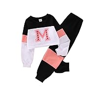 SOLY HUX Girl's Graphic Print Long Sleeve Sweatshirt Top and Pants Set 2 Piece Outfits
