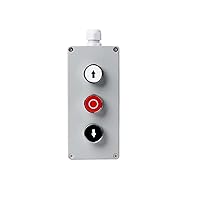 DIY Metal Push Button Control Box Explosion-Proof Junction Waterproof Boxed Emergency Start Reset Electric (Color : 3P Arrow Stop)