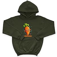 Carrot Kids' Sponge Fleece Hoodie - Cute Design Kids' Hoodie - Trendy Hoodie for Kids