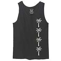 VICES AND VIRTUES Cool Summer Graphic Palm Tree California Beach Men's Tank Top