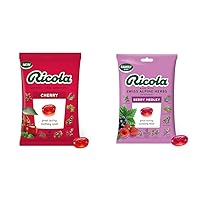 Ricola Cherry & Berry Medley Throat Drops, 45 Count Each, Refreshing Relief
