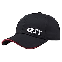 Mfacl Baseball Cap Hip Hop Cap Outdoor Sports Hat Fashion GTI Baseball Caps Fixed Dad Hats Truck Driver Hat Unisex Visor, black