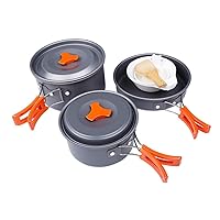 Outdoor Portable Camping Pot Wild Furnace 2-3 Cookware Set Cooking Picnic Pot Camping Set